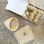 KIT de Cestería Lámpara 22x22cm cuerda beige