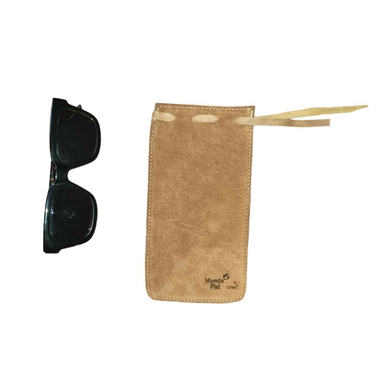 Porta Lentes Cuero Reno Café Claro