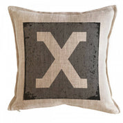 Cojín Letra Fondo Gris