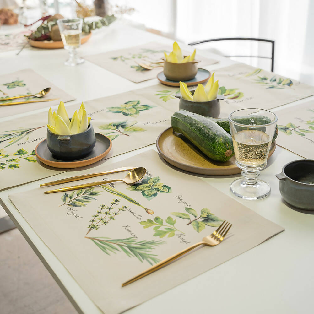 Set de Individuales Hierbas - Impermeables