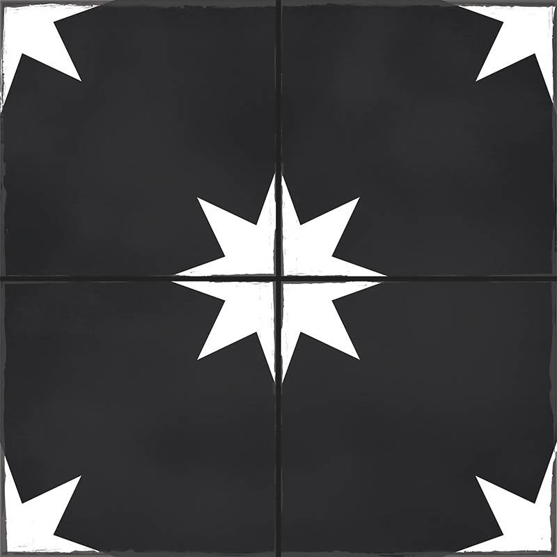 Baldosa Estrella Negra