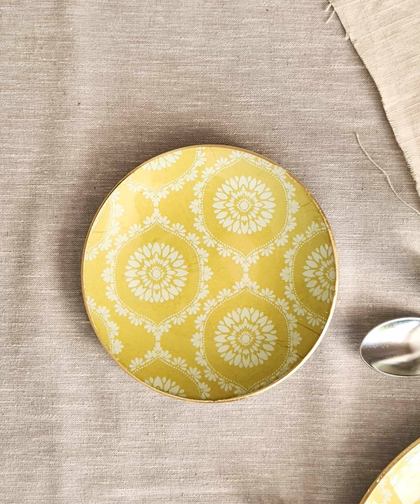 Plato redondo 15 cm, Amarillo