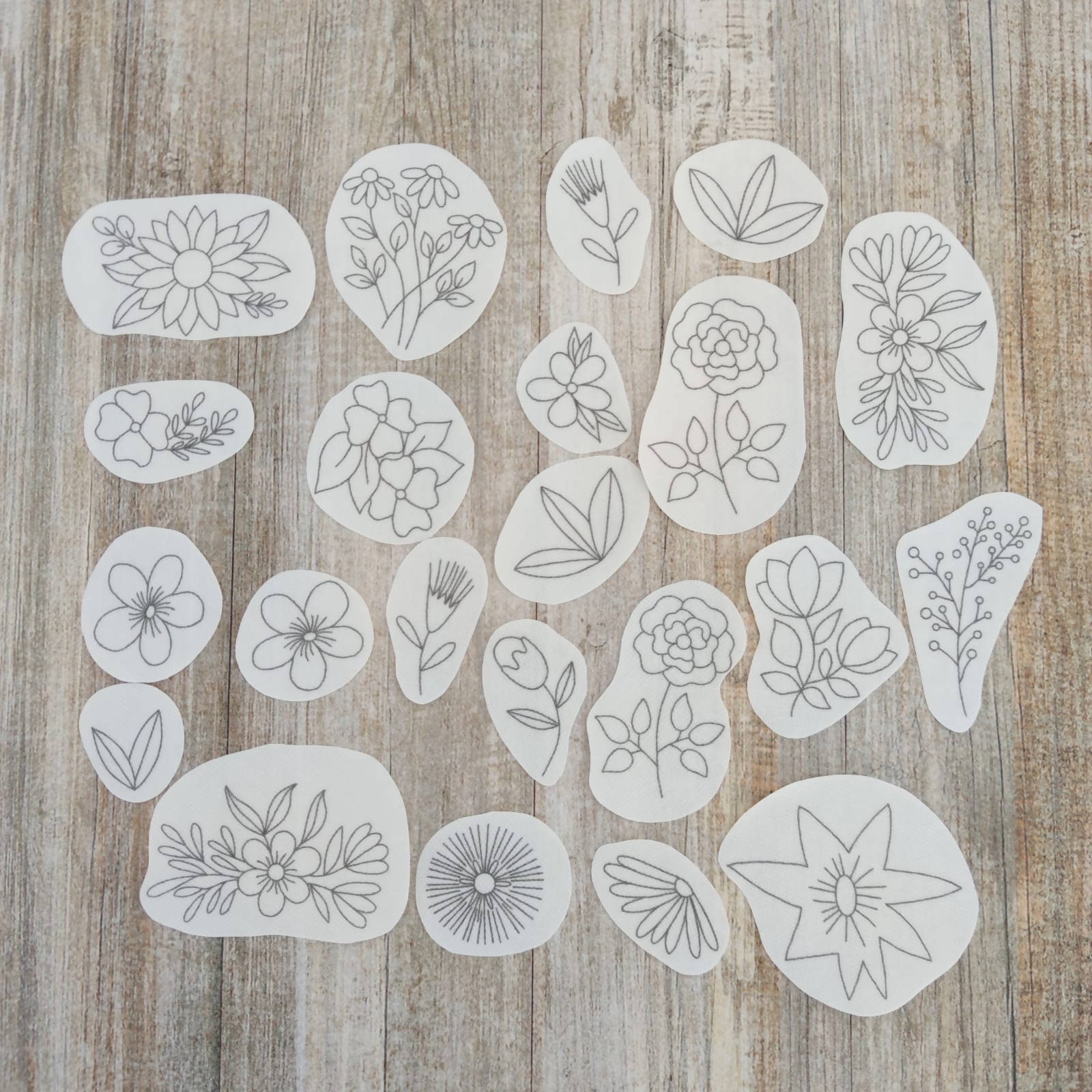 Kit parches para bordar florcitas