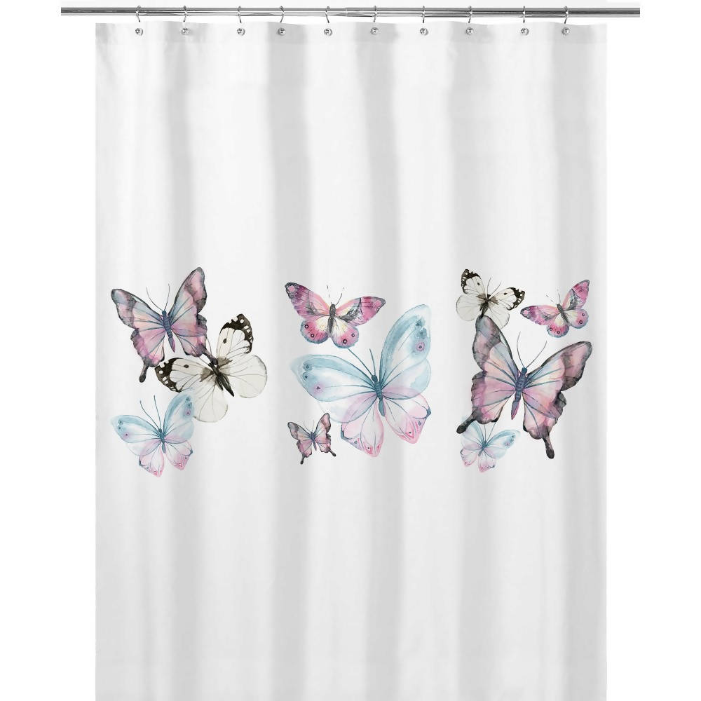 Cortina de Baño Mariposas rosadas