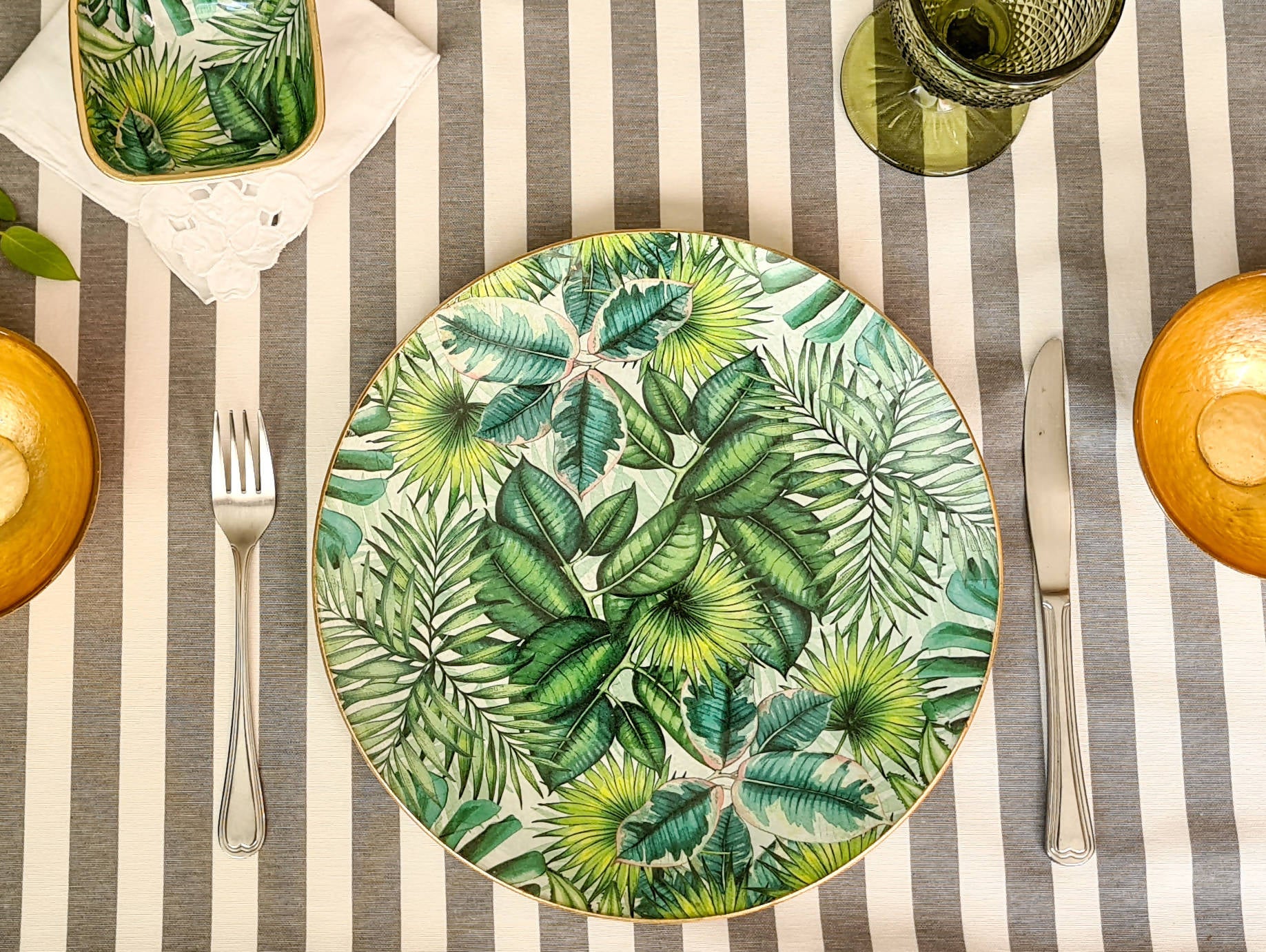 Plato Fondo Tropical redondo