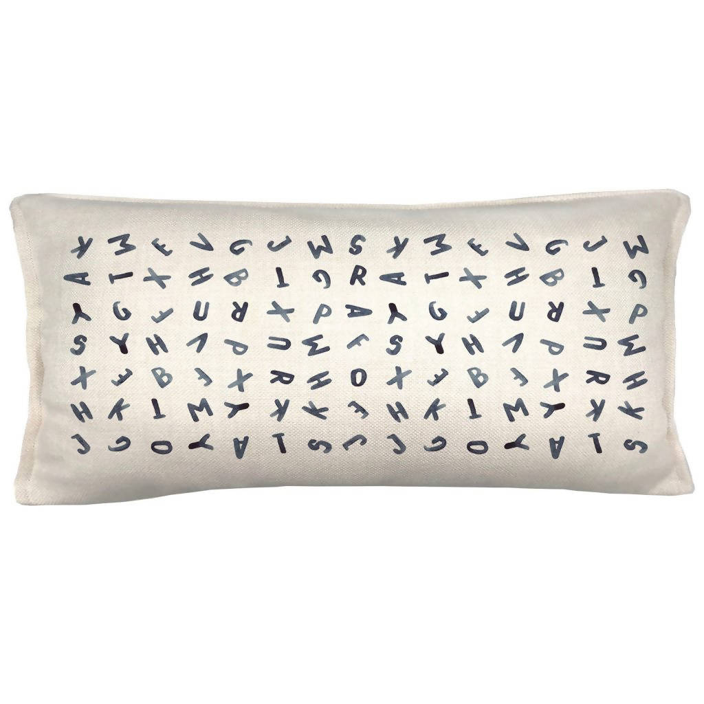 Cojín Letras Azul - 70 x 35