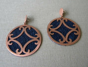 AROS COBRE SALMÓN AZUL 4 LUNAS AZUL MARINO