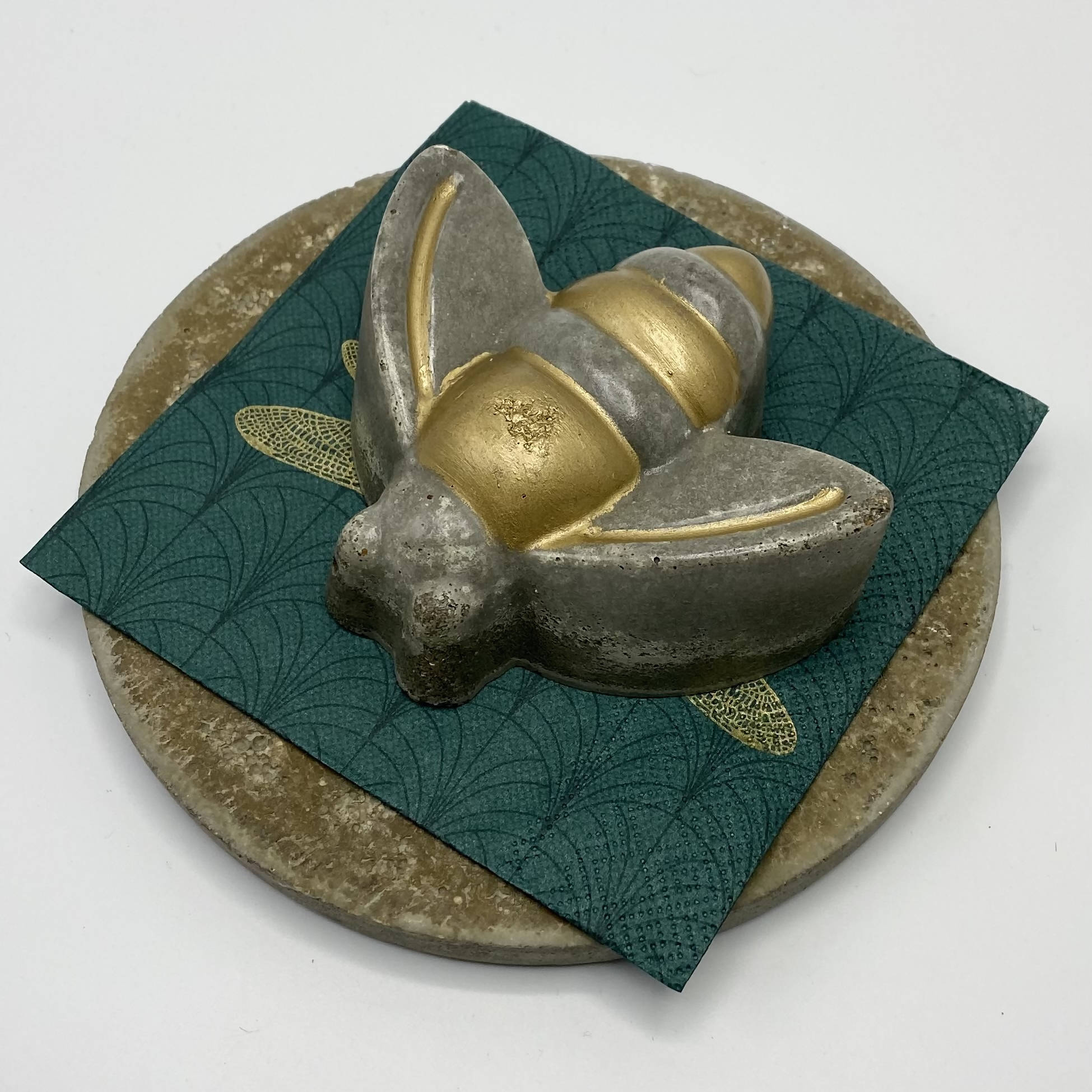 SERVILLETERO HORMIGÓN ABEJA ORO