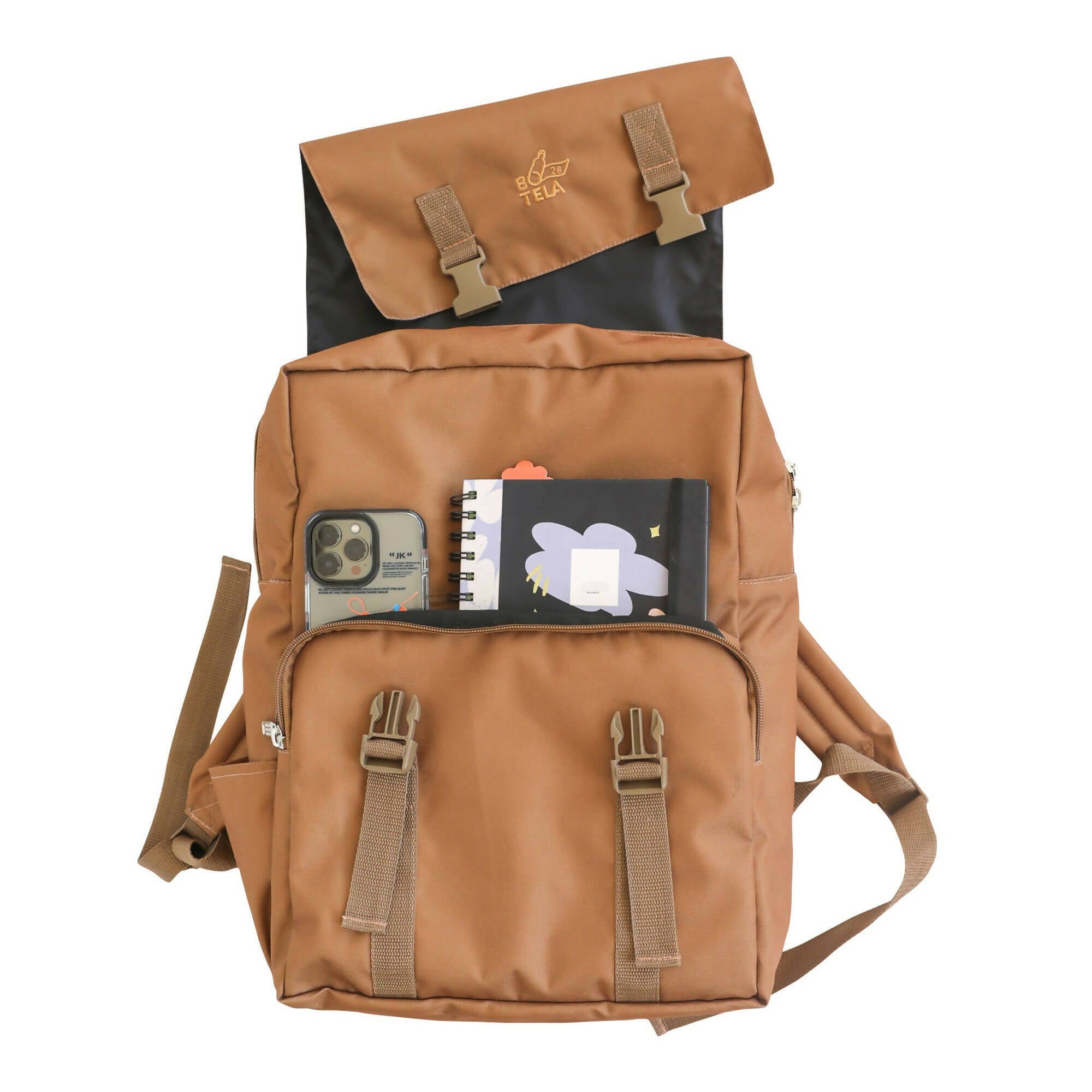 Mochila Notebook 15" Sustentable. Diseño Café.