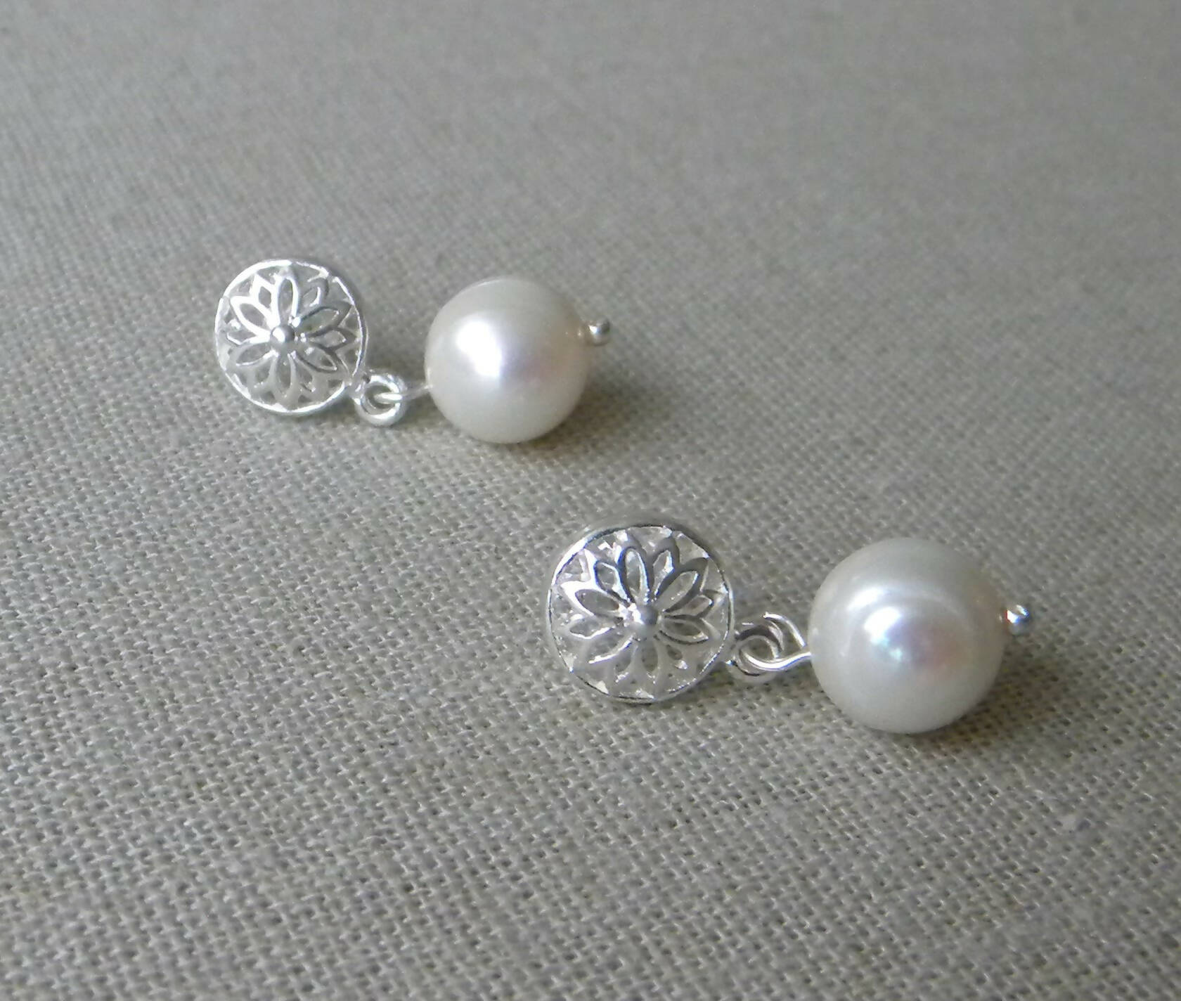 AROS PLATA MANDALA PERLA RÍO