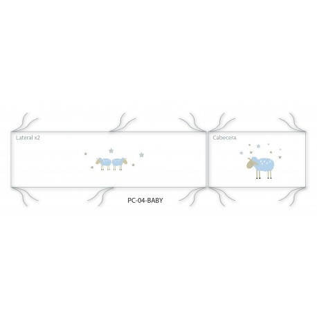 PROTECTOR DE CUNA OVEJA CELESTE