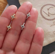 Argollas con ojo turco - plata