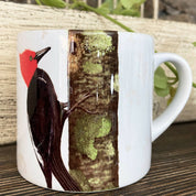 Taza de café Carpintero negro, pajaritos chilenos