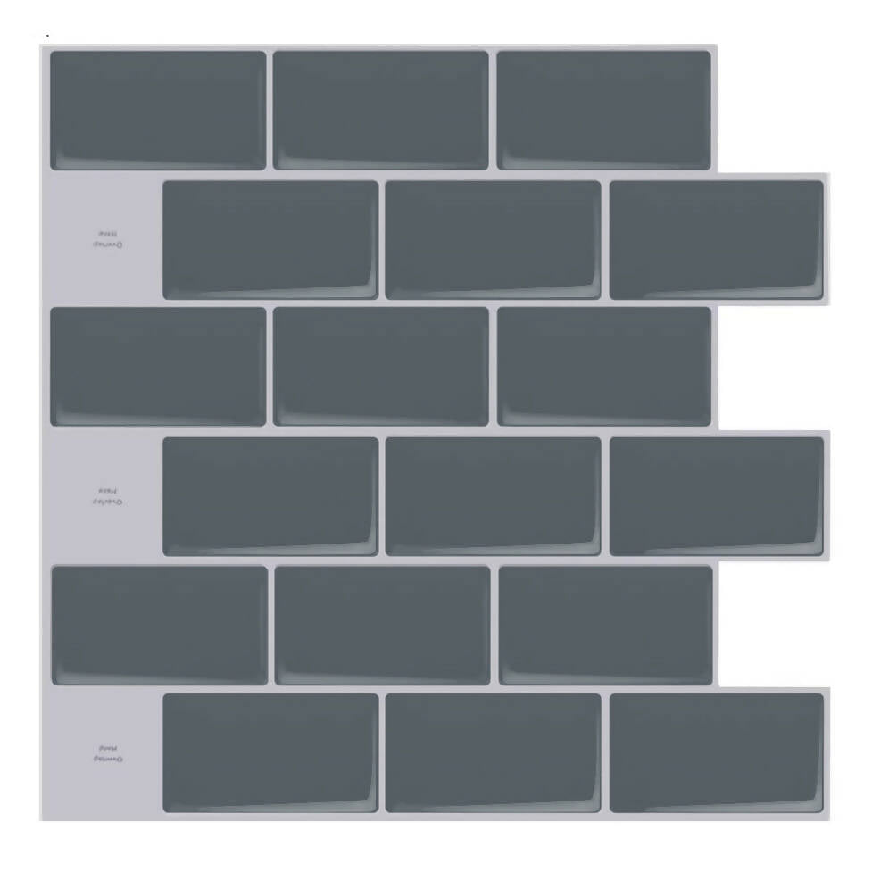 LADRILLO GRIS Muriglass Autoadhesivo 3D
