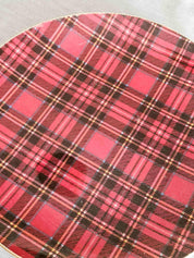 NAVIDAD Plato 30 cm escocés redondo