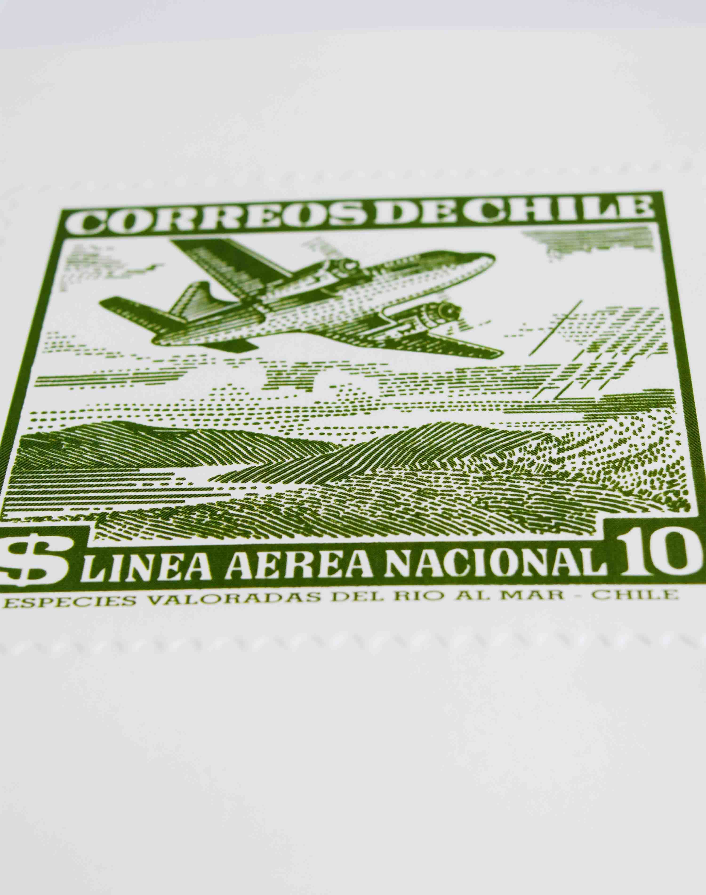 Lámina Estampilla LAN Chile - 10 Cts