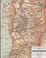 Mapa de Chile en 1891 - Lámina