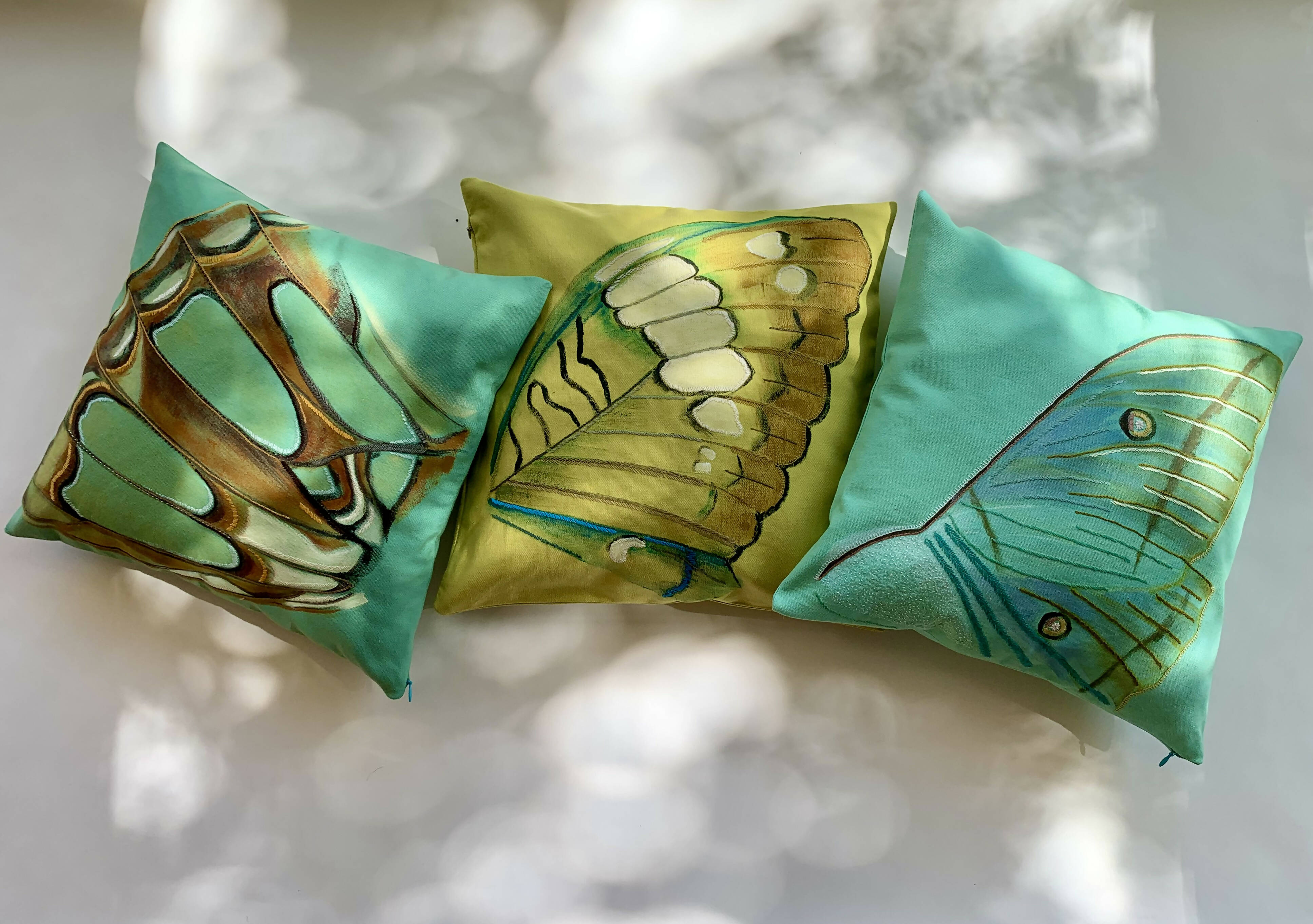 Funda ala de mariposa - algodón verde