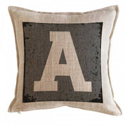 Cojín Letra Fondo Gris