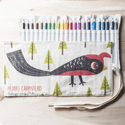 Estuche Lapicera "Pájaro carpintero" - Creado en Chile