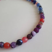 Collar Agata Violetas con baño de oro