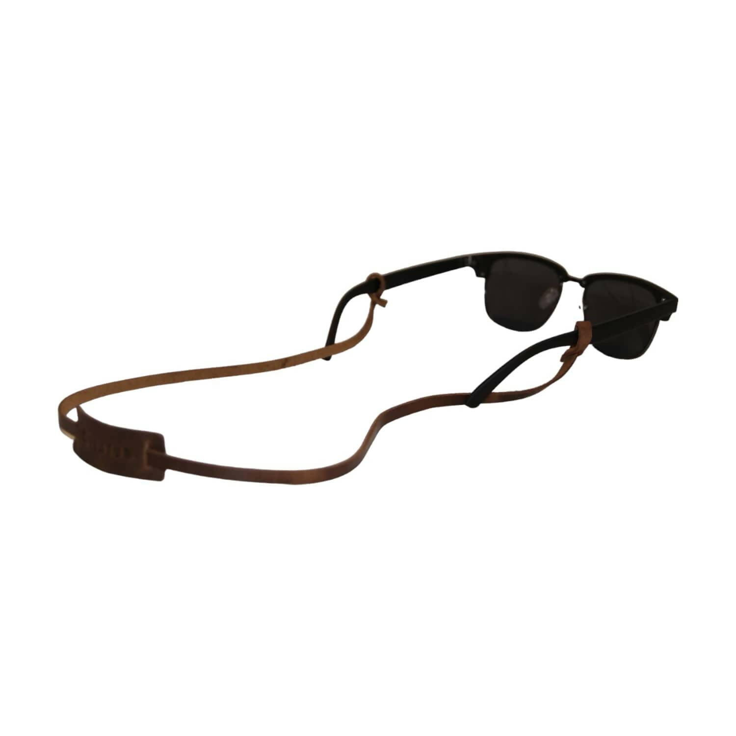 Strap de lentes de cuero cafe