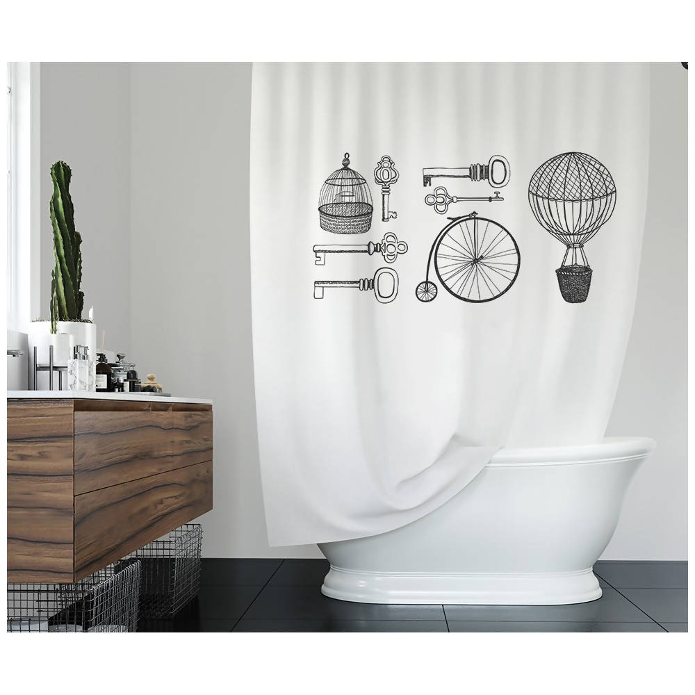 Cortina de baño Retro