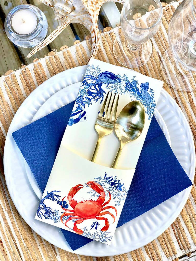 Porta Cubierto Cangrejo Rojo