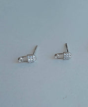 Aros mini alfiler plata