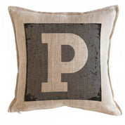 Cojín Letra Fondo Gris