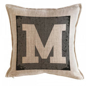 Cojín Letra Fondo Gris