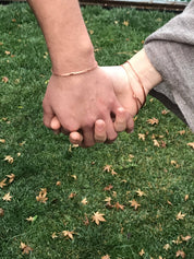 pulsera cobre tejida nudo corrido