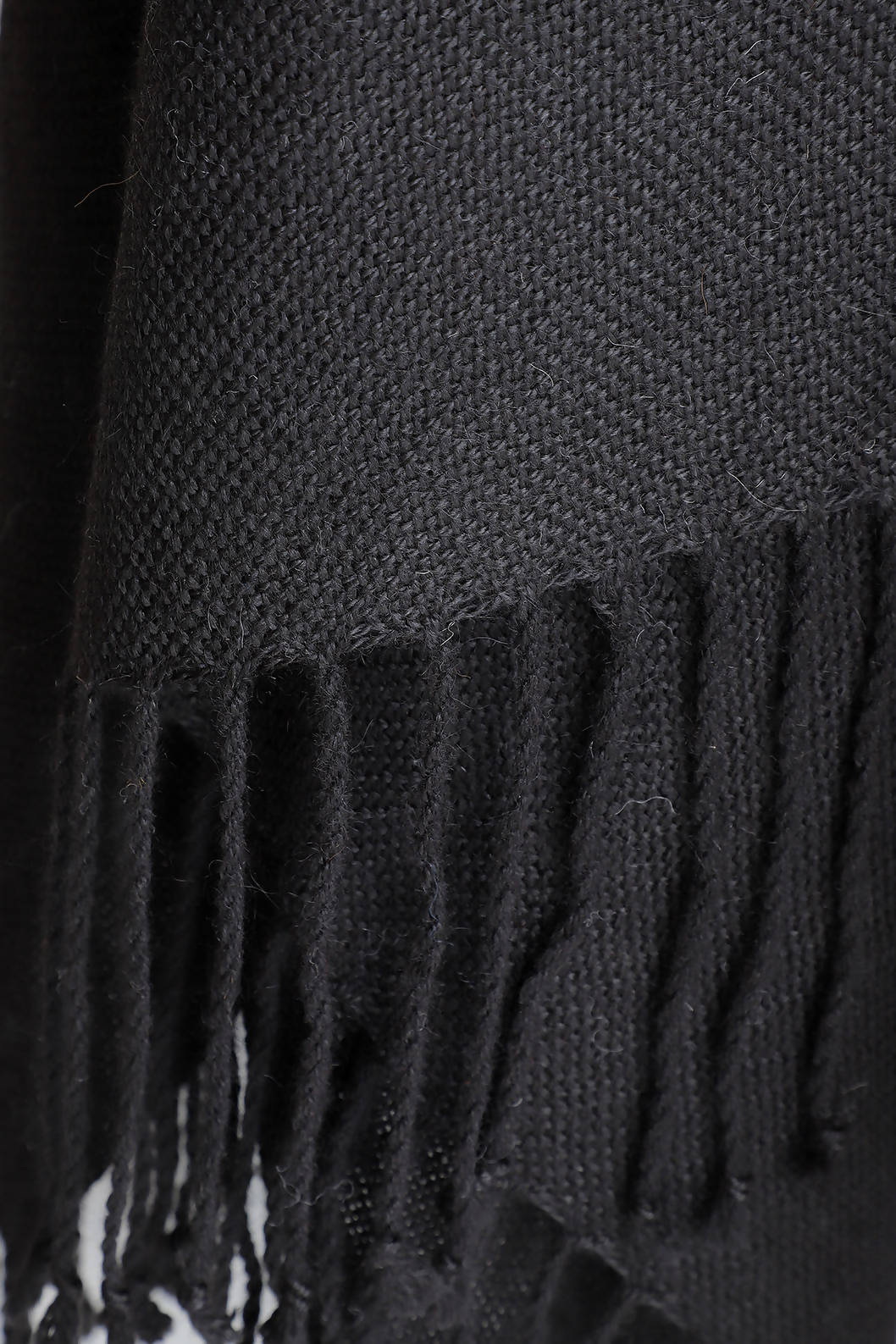 Ruana de alpaca color Negro