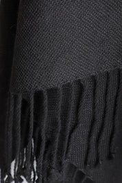 Ruana de alpaca color Negro