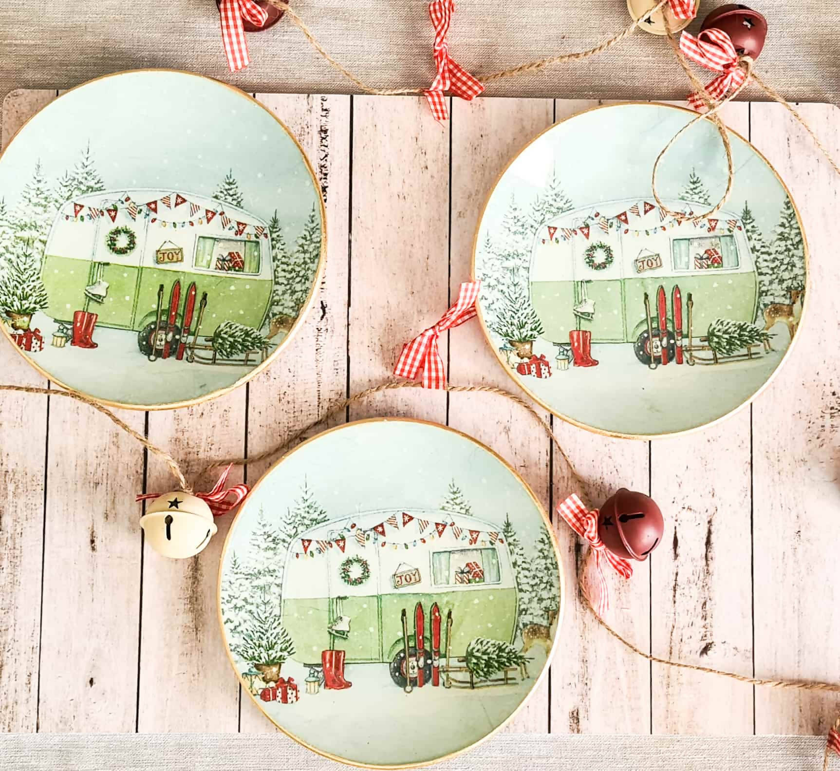 NAVIDAD Plato 15 cm Remolque redondo