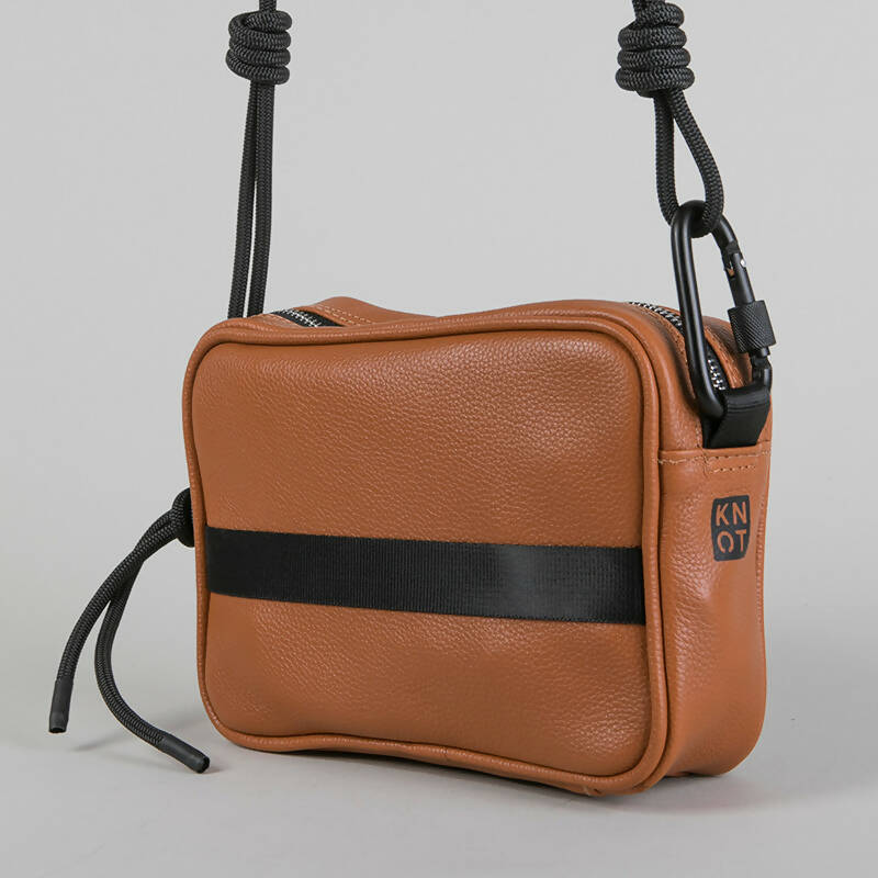 MINIKNOT Bandolera / Camel / Negro