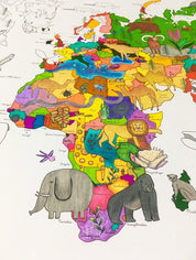 Mapa del Mundo Coloreable - Lámina
