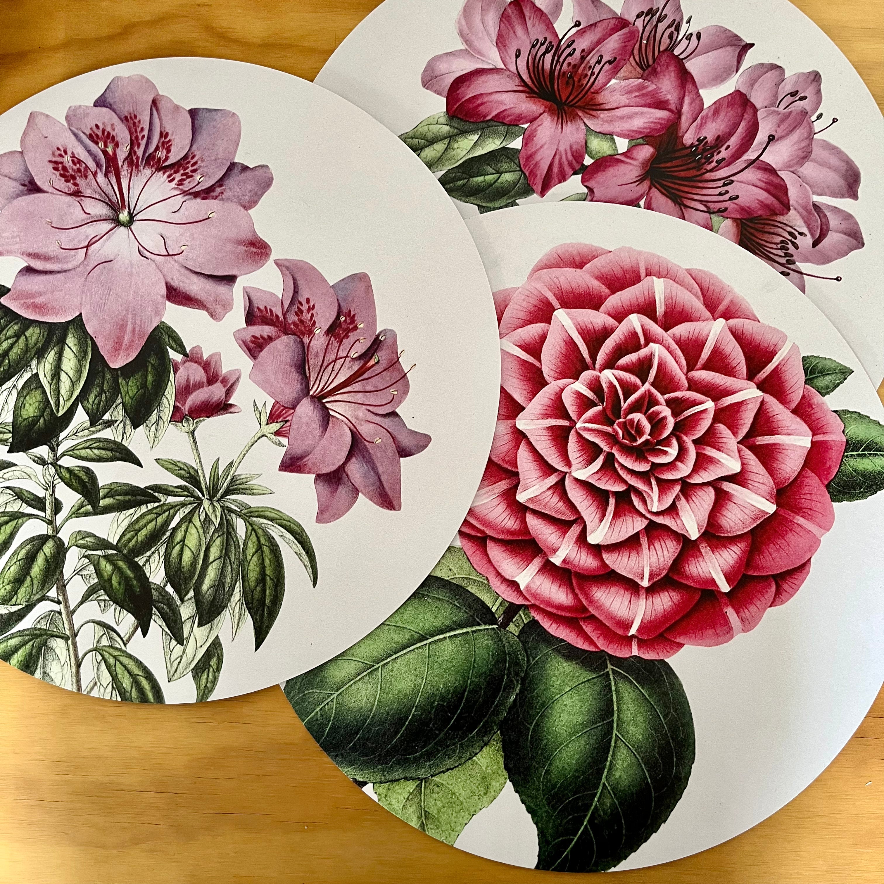 Individual Redondo Flor Retro