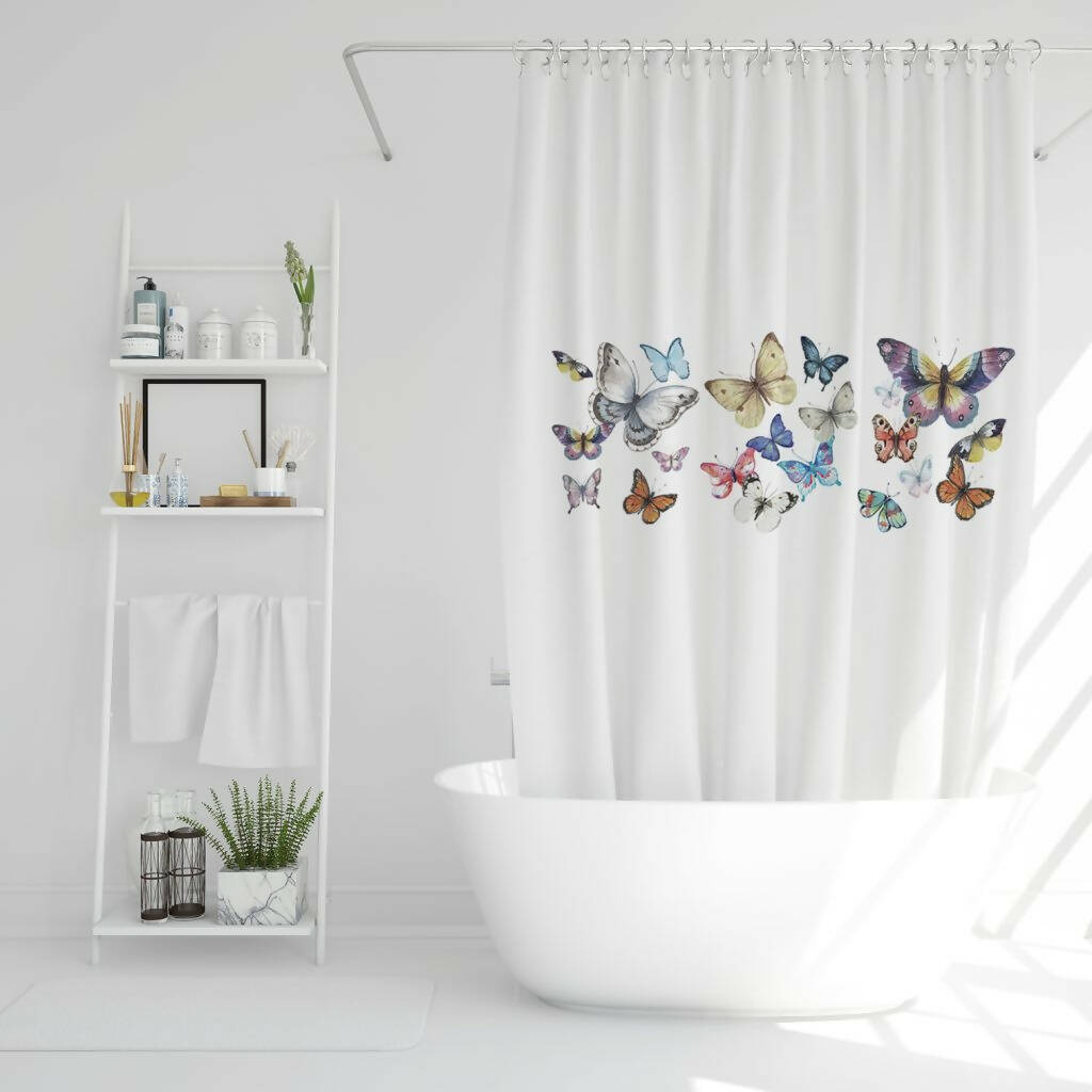 Cortina de baño Mariposas colores