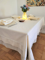 Mantel lino español de doble costura