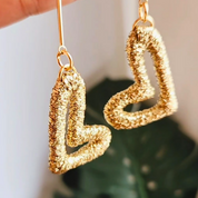 AROS CORAZÓN IBIZA DORADO