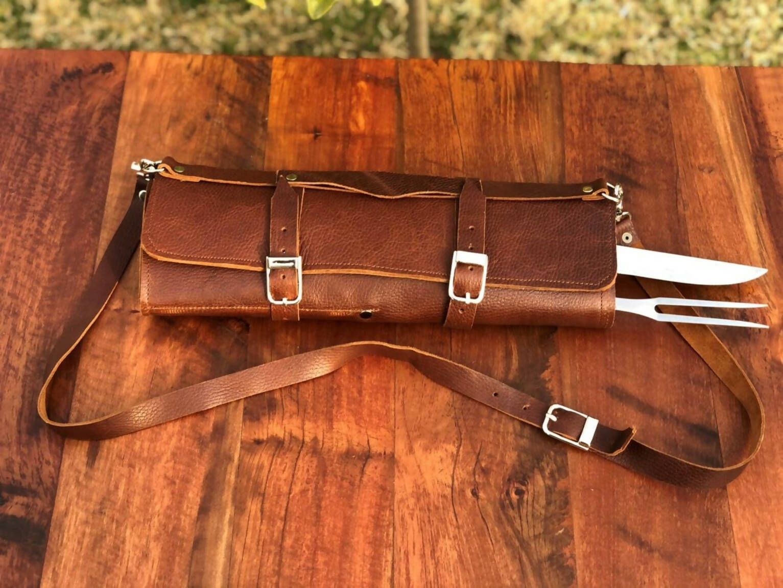 Bolso De Cuero Parrillero