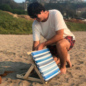 Reposera o respaldo de playa líneas azules Paper Home