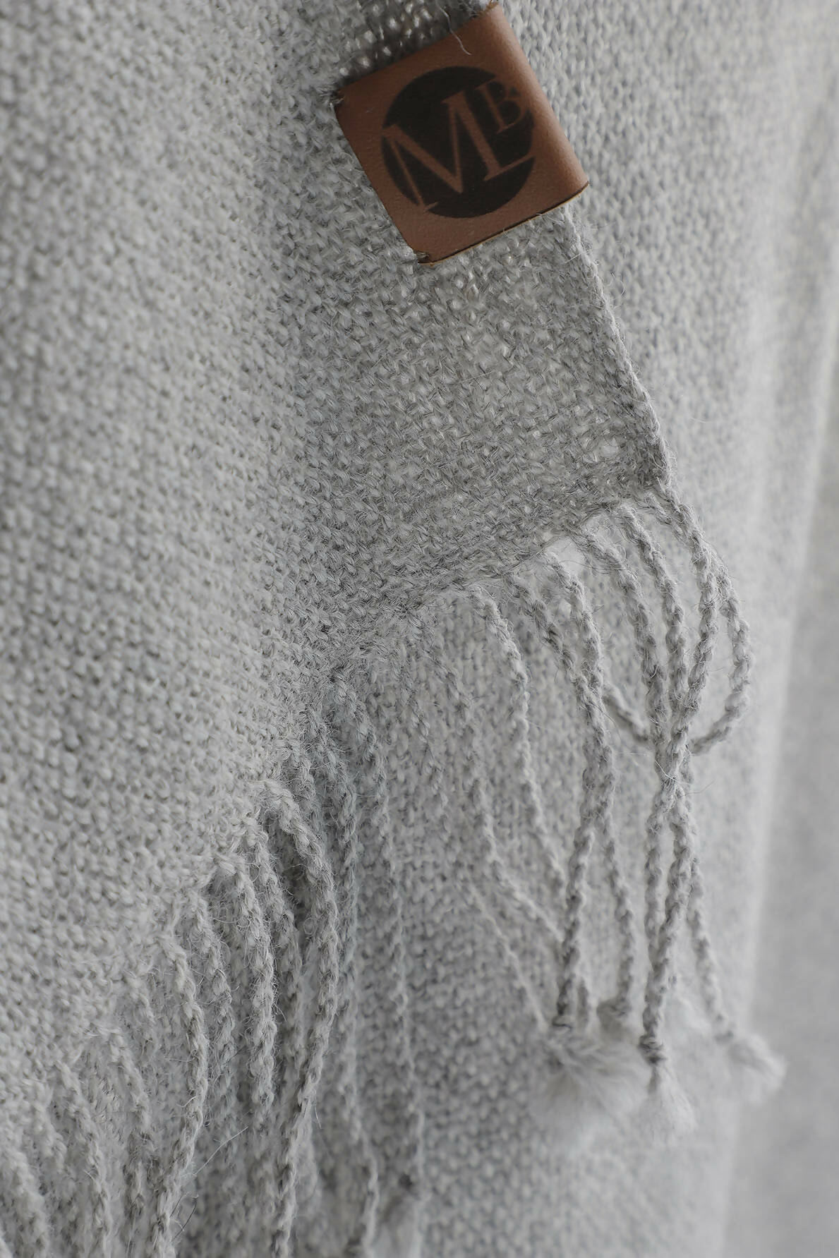 Bufanda de alpaca color gris BUAGG