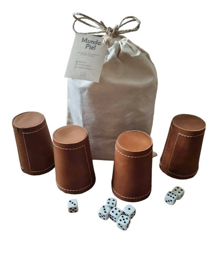 Juegos de Cachos de Cuero Café Claro