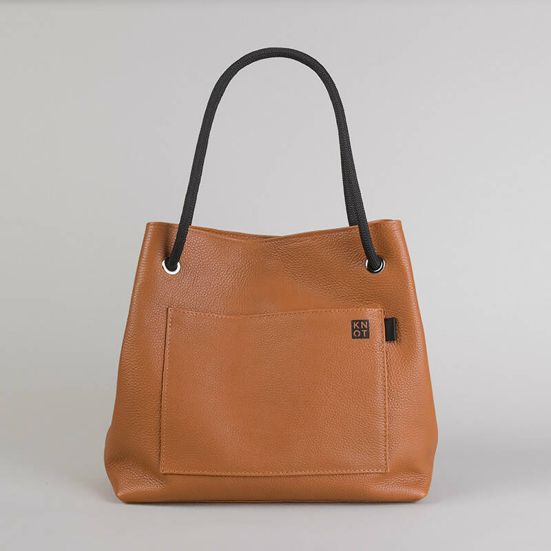TEENKNOT Totebag / Camel / Negro
