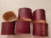 servilleteros artesanales 100% de cuero, pack de seis unidades