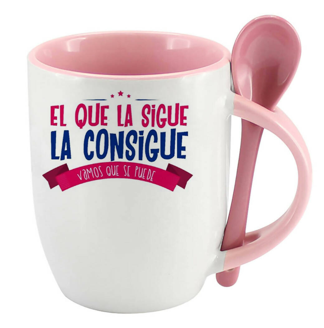 Tazón "El que la sigue la consigue"