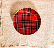 NAVIDAD Plato 15 cm escocés redondo