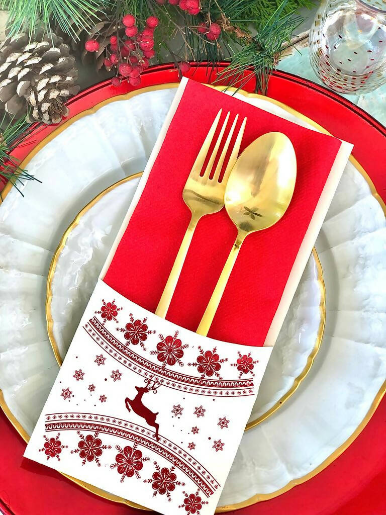 Porta Cubierto Reno Rojo